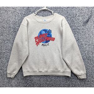 Y2K Planet Hollywood Maui Hawaii Sweatshirt Mens M Pullover 90s Dad Vacation VTG